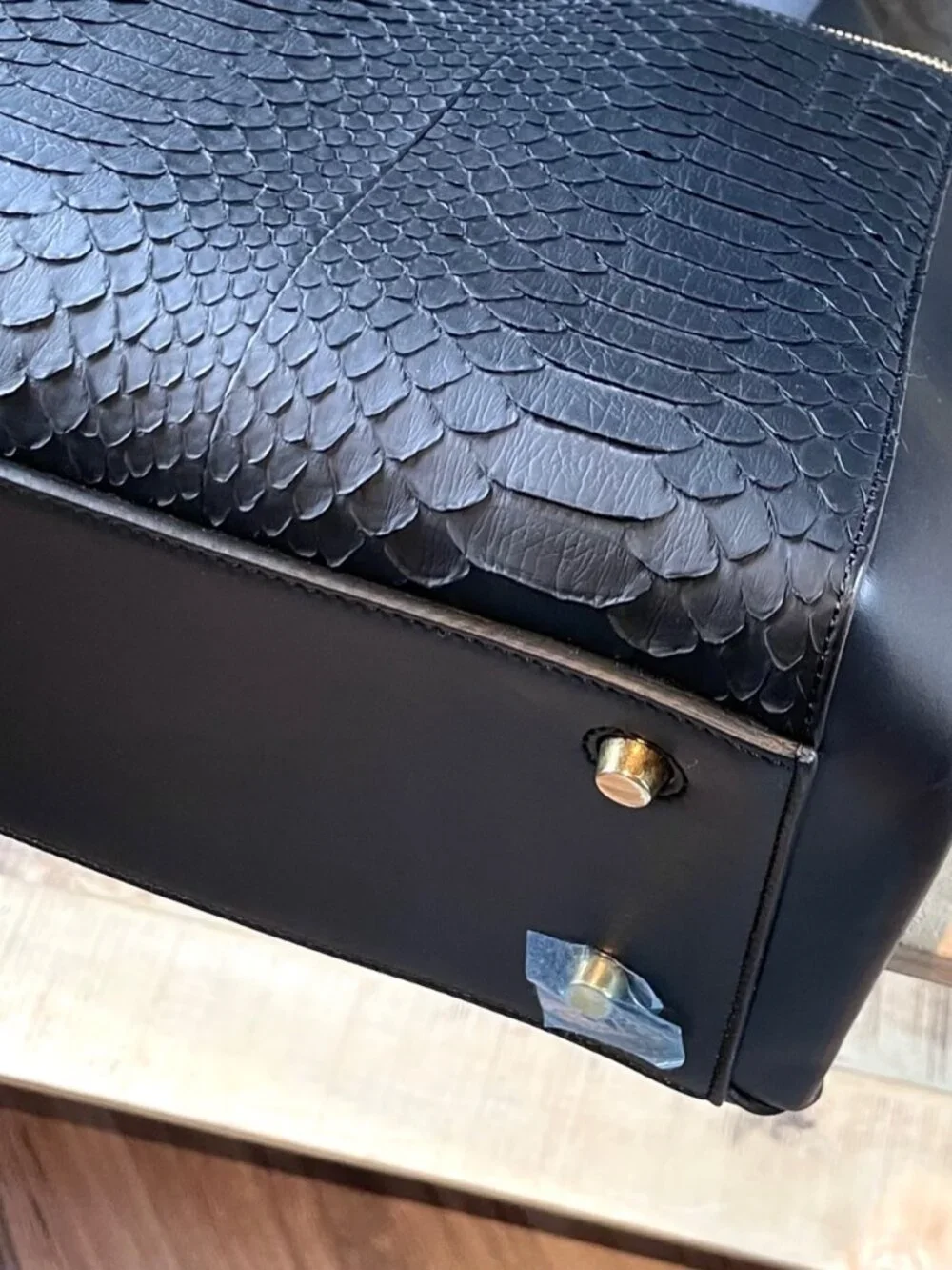 Céline Black Python Medium Edge Bag - Picture 7 of 11